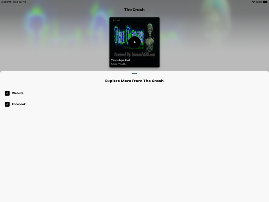 The Crash iPad screenshot 3 - Music app