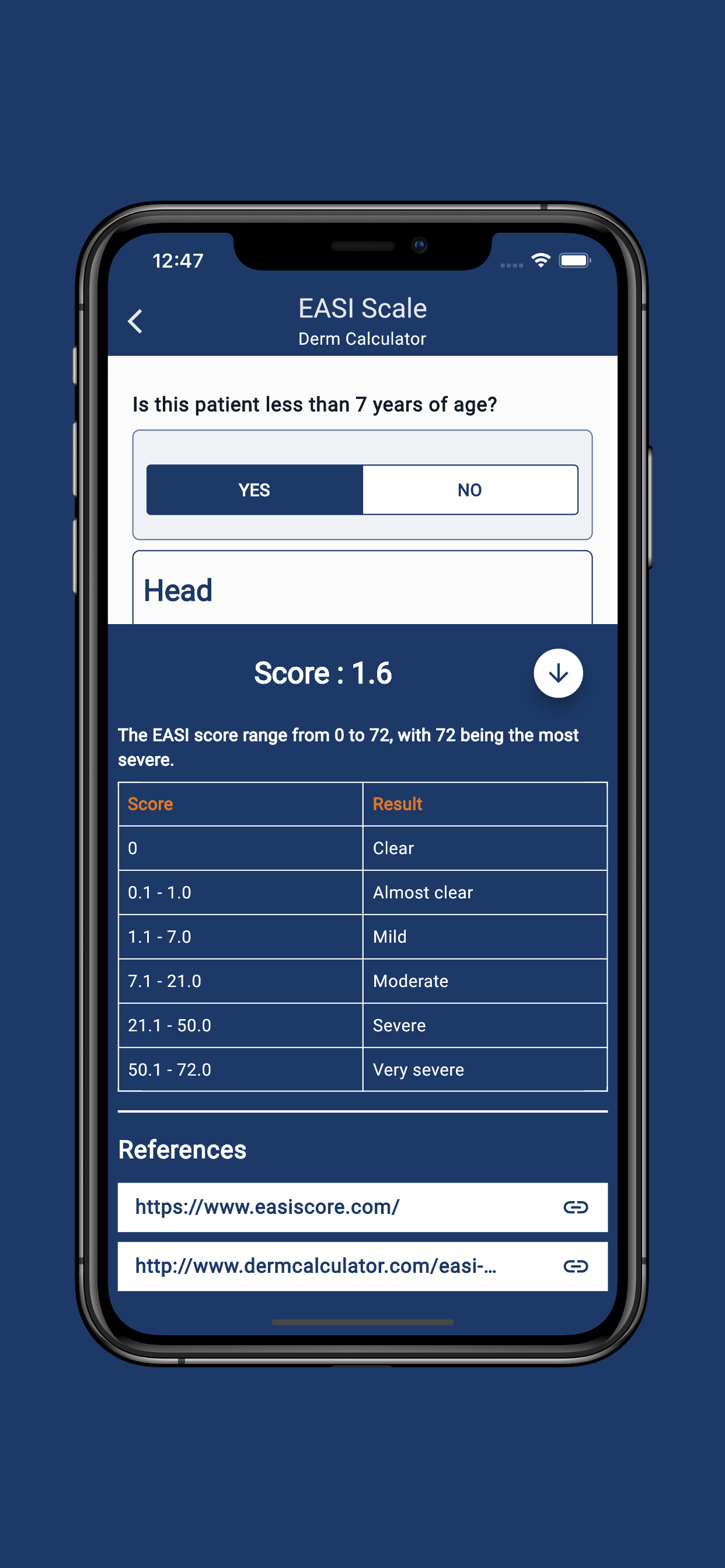 Derm Calculator