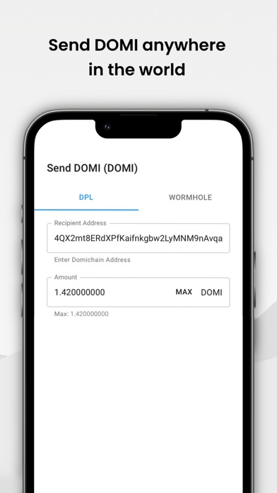 DWallet - Domichain Wallet Screenshot