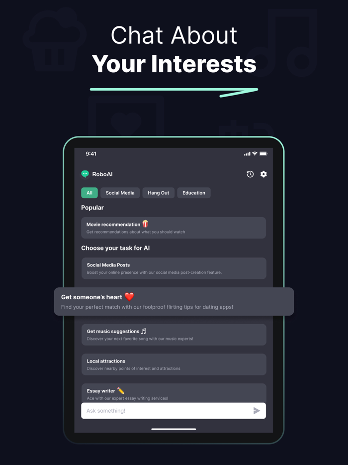 Chat and Ask with RoboAI Bot