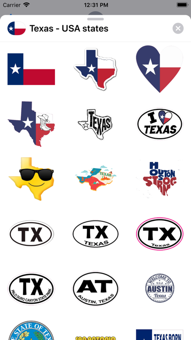 Texas emoji - USA stickers Screenshot