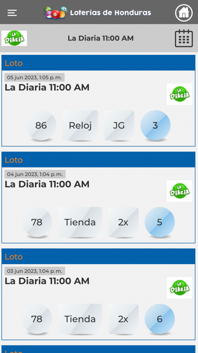 Loterías de Honduras Screenshot