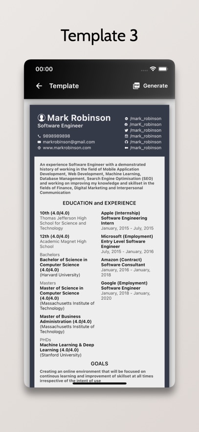 Resume+ - CV Generator