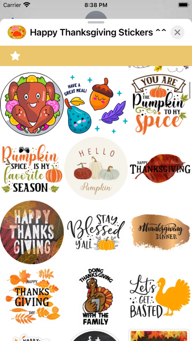 Screenshot #3 pour Happy Thanksgiving Stickers ^^
