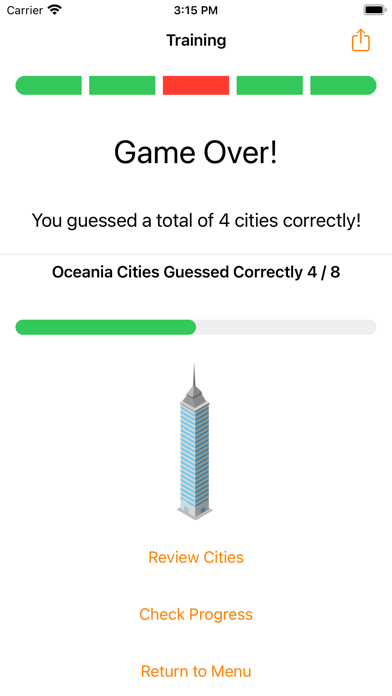 City Guess Game Screenshot