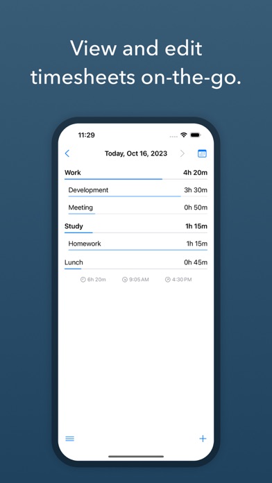 Screenshot #1 for Daily – Hours & Time Tracker