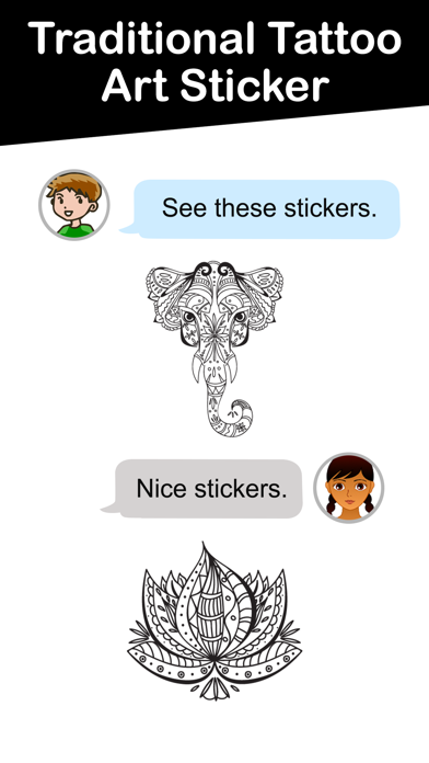 Traditional Tattoo Art Sticker Screenshot