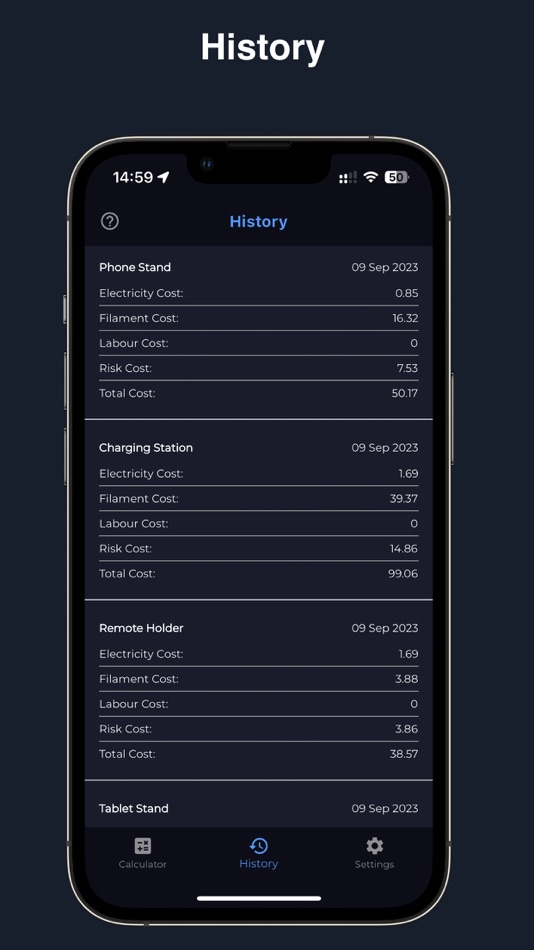 #2. 3D Printer Cost Calculator (iOS) 由: Reme Le Hane