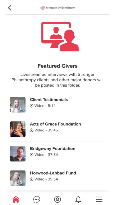 Stronger Philanthropy Screenshot