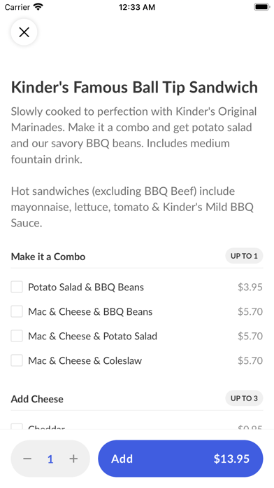 Kinder's Meats Deli & BBQ Screenshot