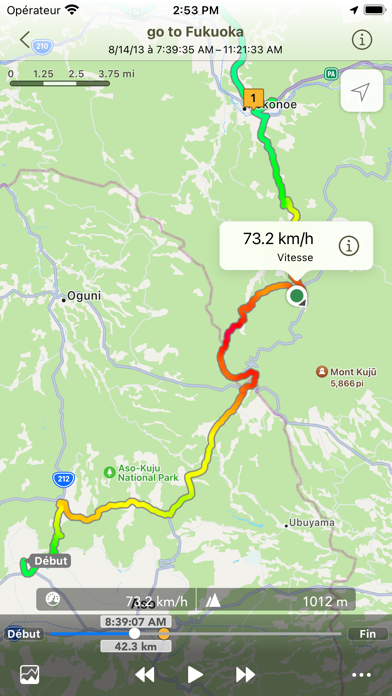 Screenshot #1 pour Ryotei - GPS Tracker