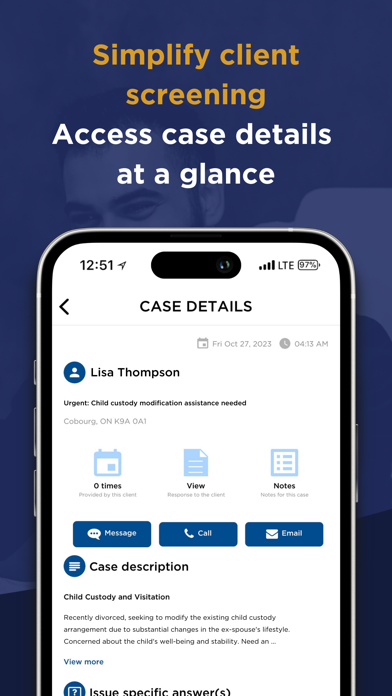 LegalMatch App for Attorneys Screenshot