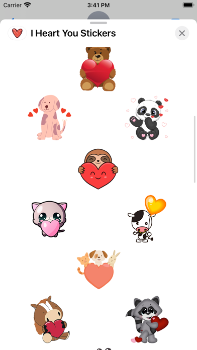 Screenshot #2 pour I Heart You Stickers