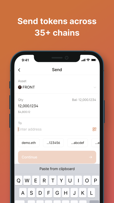 Frontier: Crypto & DeFi Wallet Screenshot