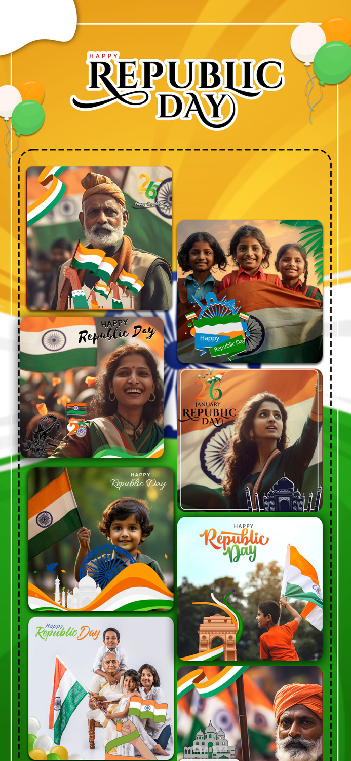 Republic Day Photo Frames card