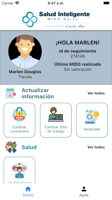 Salud Inteligente MIDO Carso Screenshot