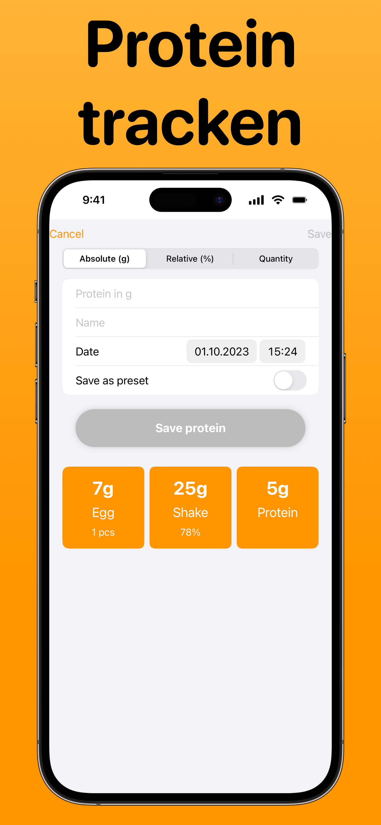 Protein Zähler