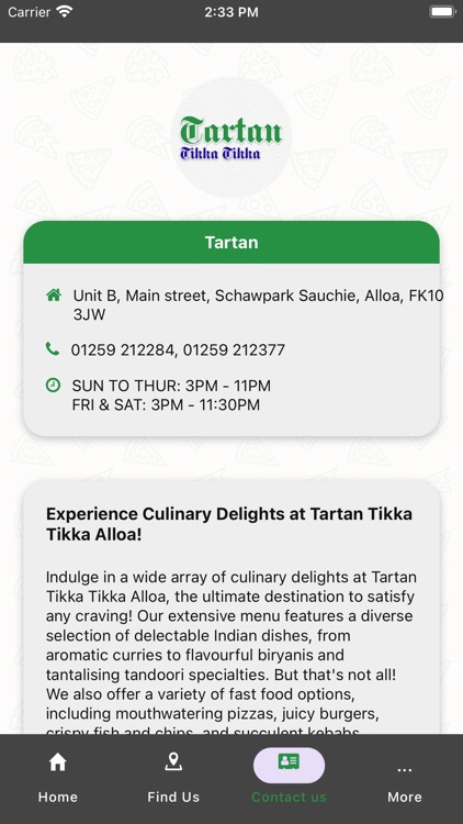 Tartan Tikka Tikka - Alloa