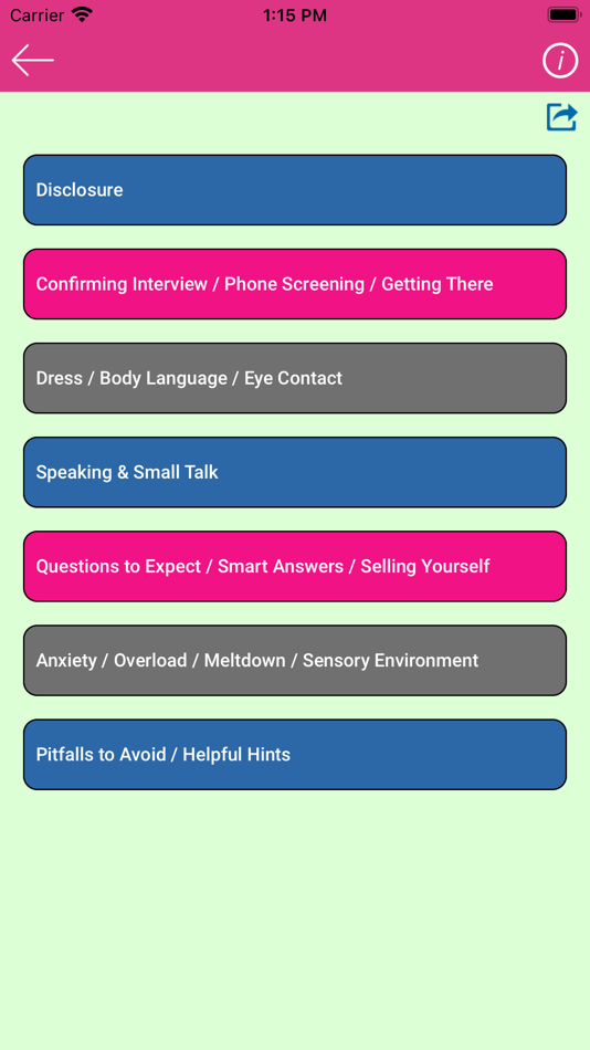 #2. Interview Tips Autism Focused (iOS) Podle: AutiQuest