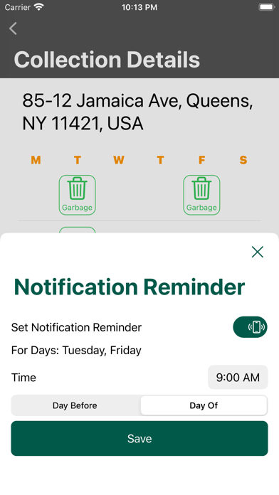 DSNY Pickup Screenshot