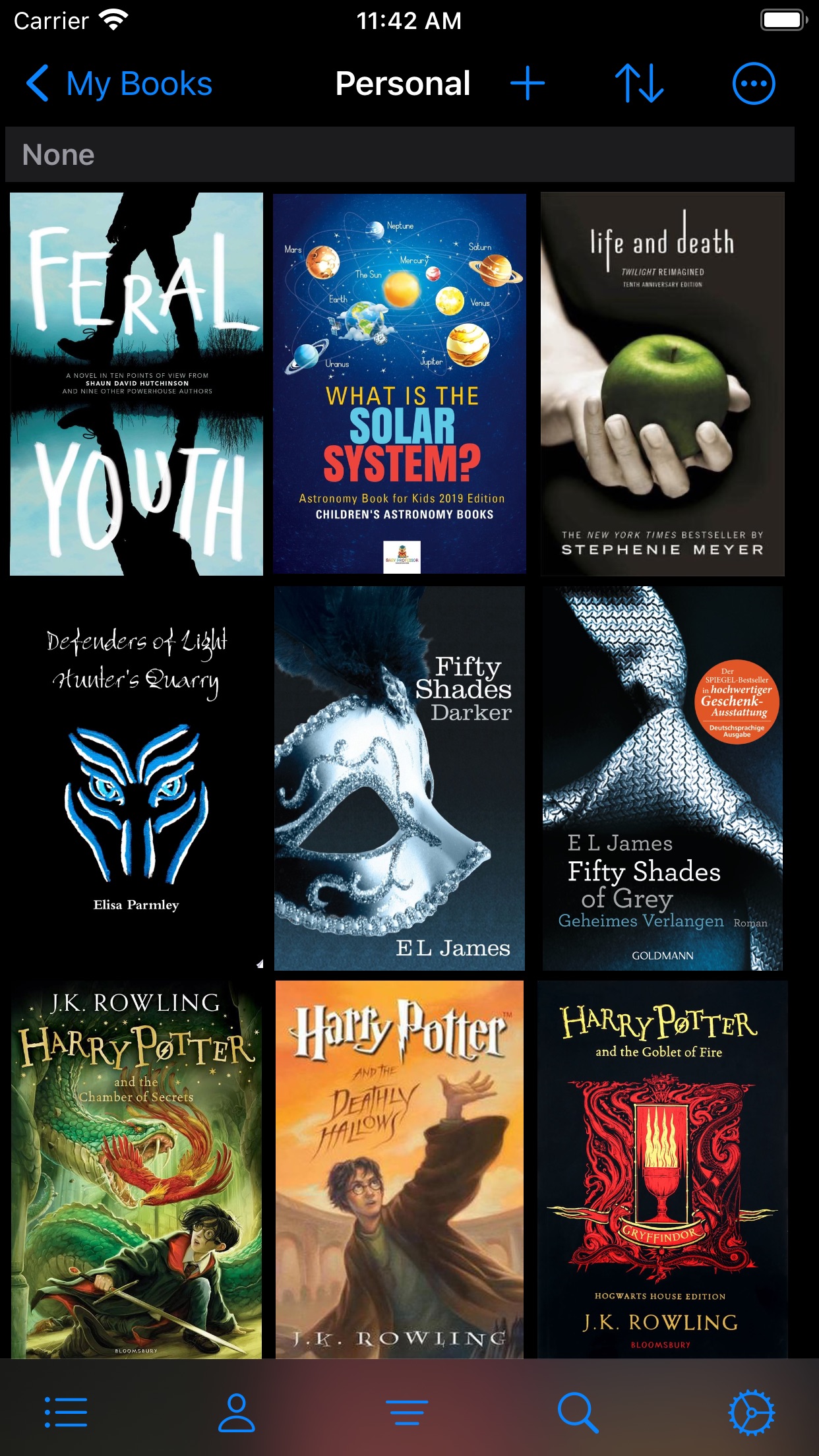 Screenshot do app BookBuddy: Meus livros