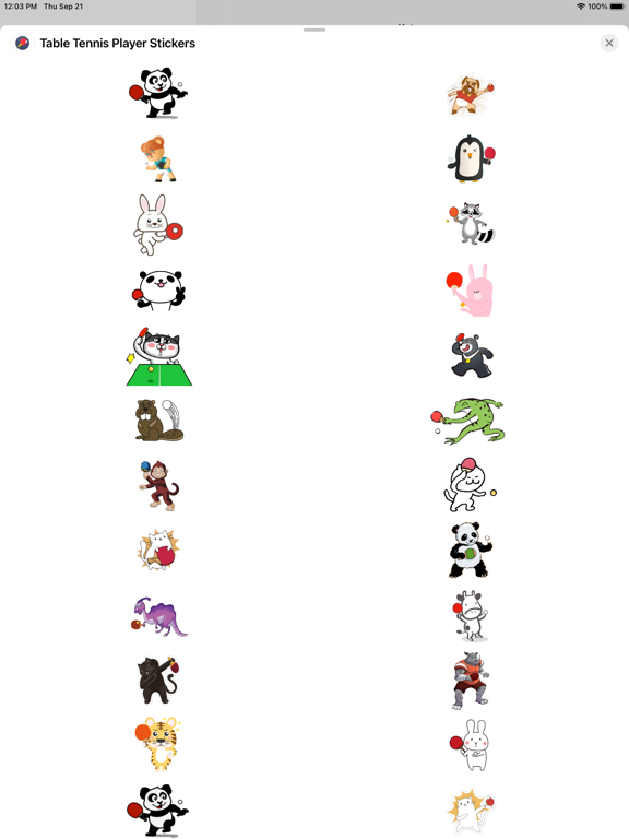 Screenshot #4 pour Table Tennis Player Stickers