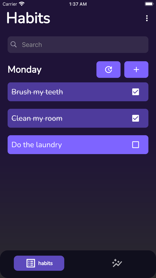 #4. Daily routine - habits tracker (iOS) By: Jean Marko Aguirre Sanchez