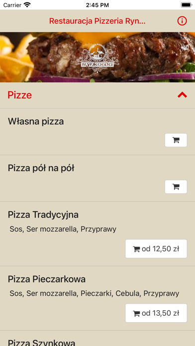 Restauracja Pizzeria Rynkowa Screenshot