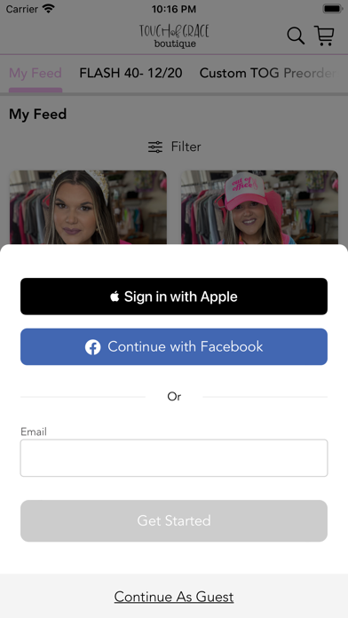 Shop Touch of Grace Boutique Screenshot