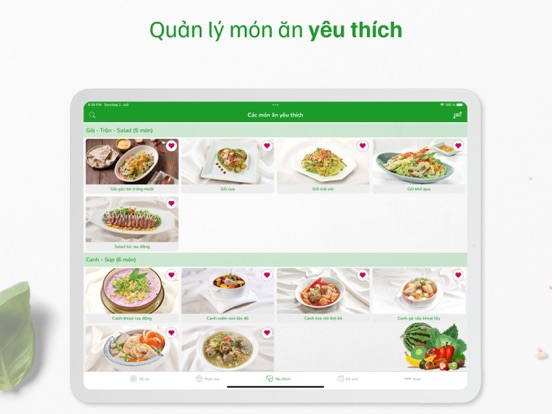 Món chay mỗi ngày iPad screenshot 4 - Food & Drink app