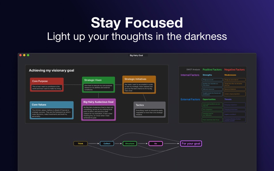#7. BigHairyGoal — mindmap tasks (macOS) 게시자: Berbie Software