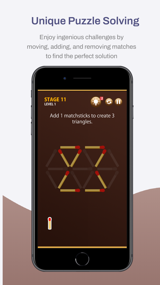 #1. MatchStick Puzzle Game (iOS) 由: NICMIT