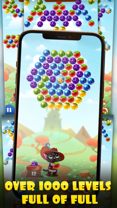 Fruity Cat Pop: bubble shooter Screenshot