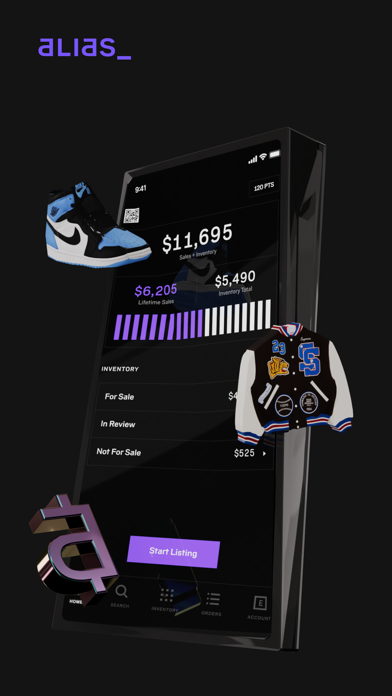 alias: sell sneakers + apparel Screenshot