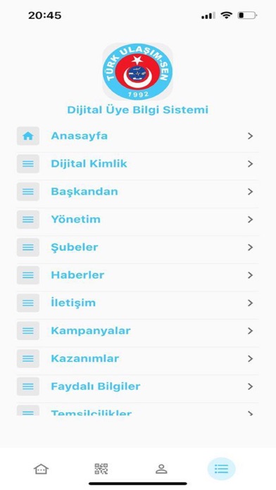 Türk Ulaşım Sen Dijital Kimlik Screenshot