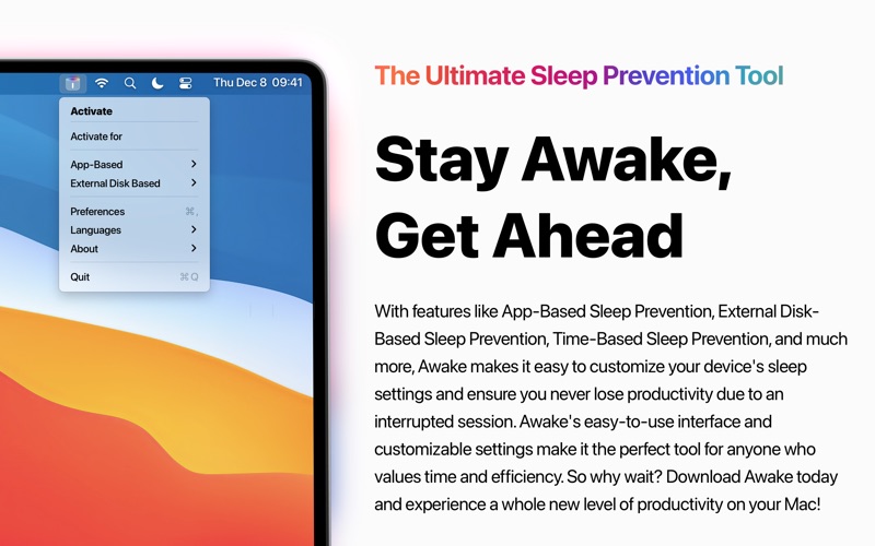 How to cancel & delete awake : prevent display sleep 3