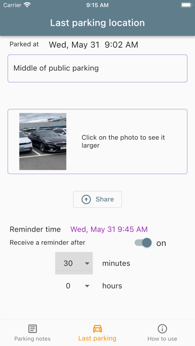 Reminder parked car locationのおすすめ画像2