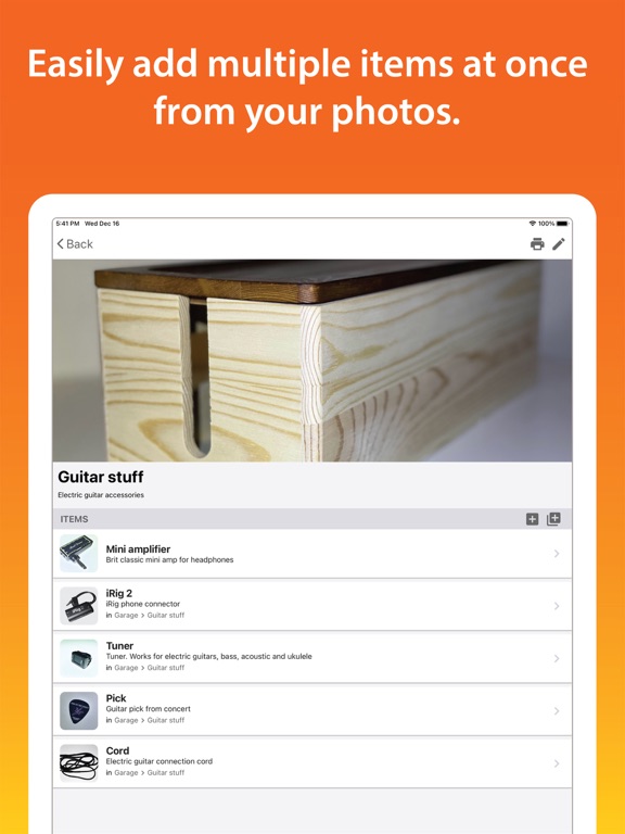 My Storage Helper iPad screenshot 3 - Utilities app