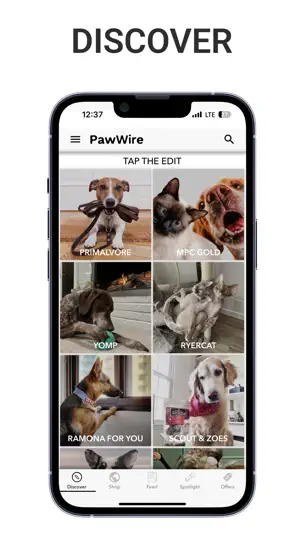 Captura de pantalla de PawWire en iPhone 1