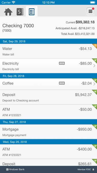 Andover Bank Business Mobile Screenshot