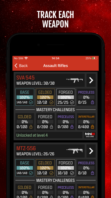 MW3 Camo Tracker Screenshot