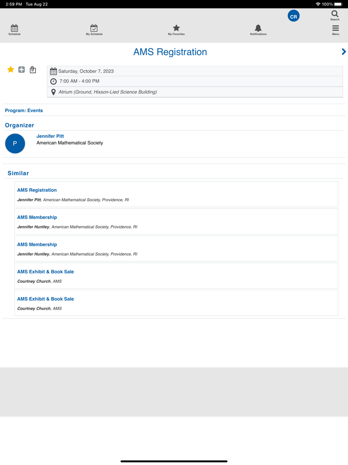 AMS Fall 2023 Central