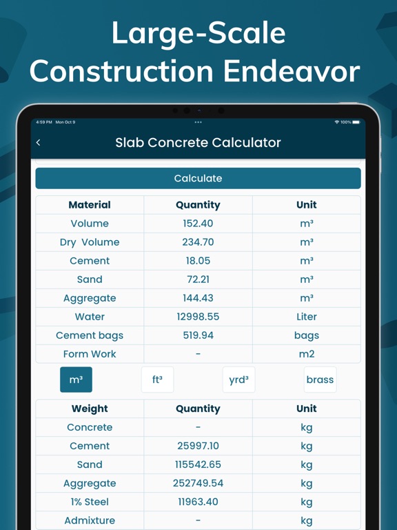 Screenshot #5 pour Concrete Calculator for civil