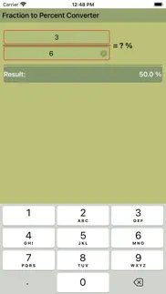 fraction to percent converter iphone screenshot 4