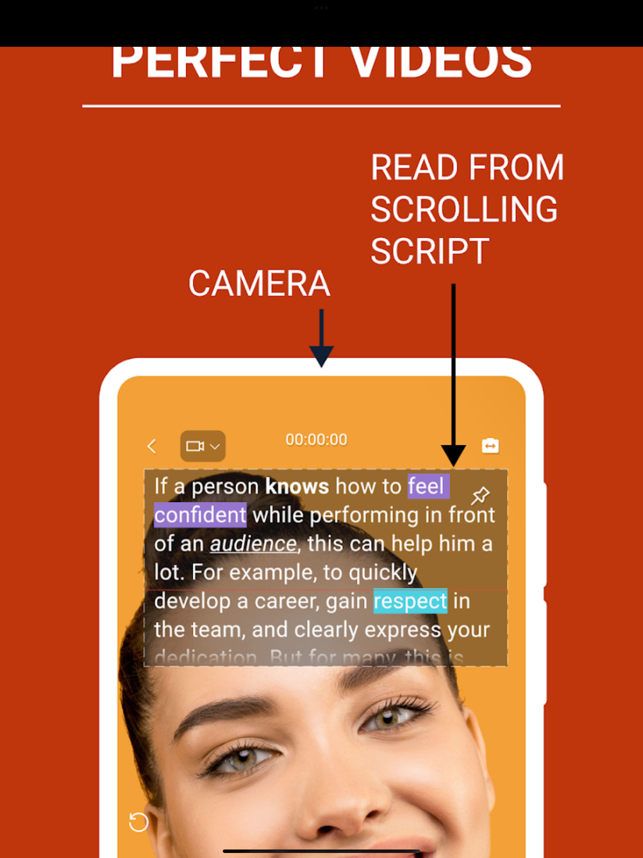 ‎Teleprompter for Videos Script Screenshot