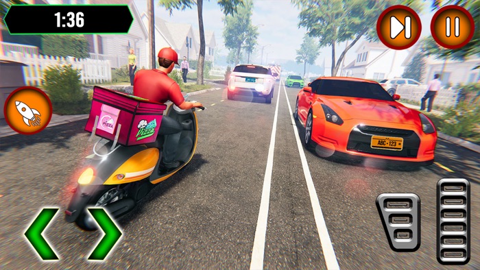 Good Pizza Food Delivery Boy