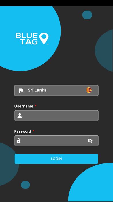 BlueTag Mobile App Screenshot