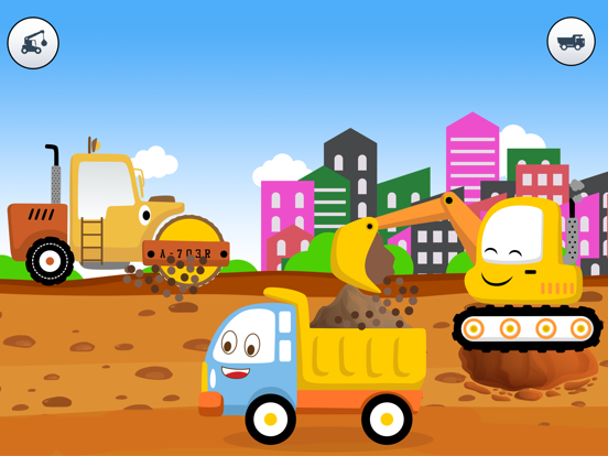 Funny Construction Trucks Game iPad screenshot