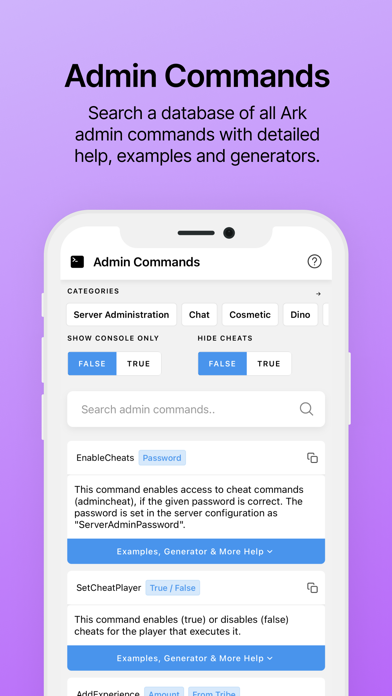 Ark IDs - Admin Commands & IDs Screenshot