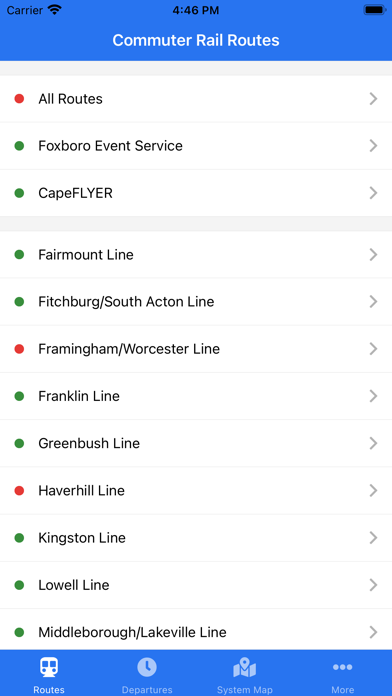 MBTA Commuter Rail Tracker screenshot 1